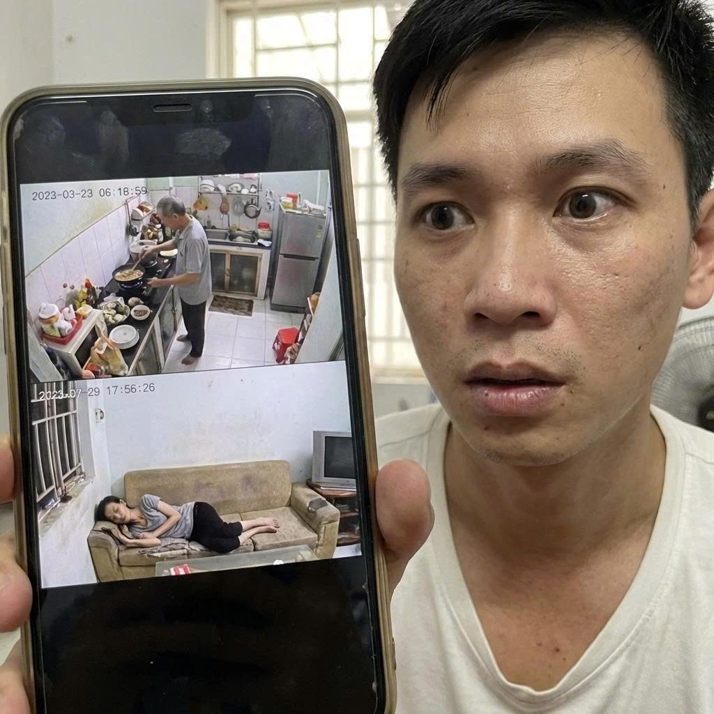 Xem camera thấy bố nấu cơm cho vợ ngủ, tôi nổi đi.ên… đến khi tua lại mới S/Ợ TÁIMẶT!