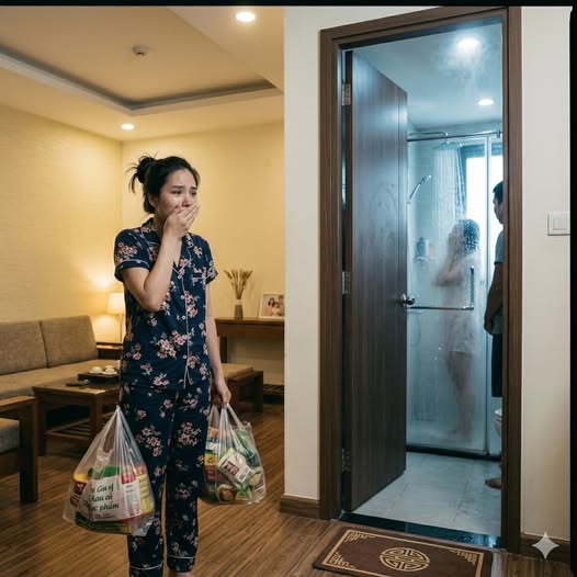Tôi về nhà sớm hơn mọi ngày, tay còn cầm túi đồ ăn nóng mua cho chồng –
