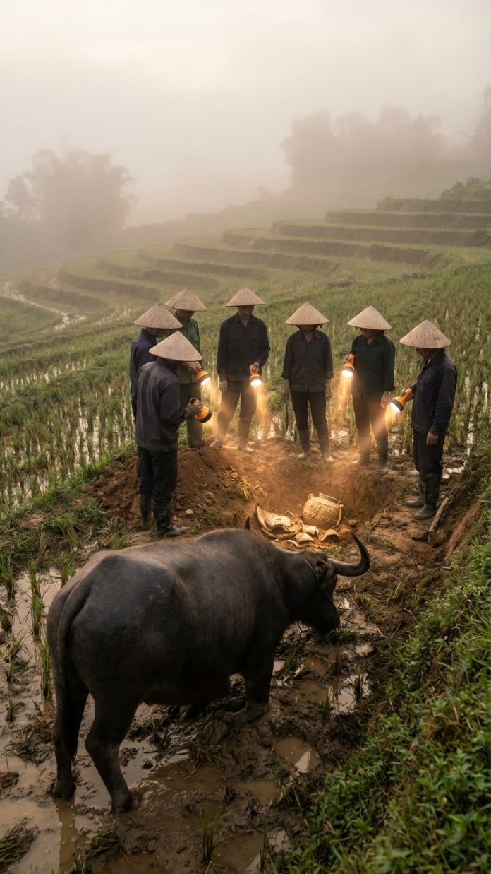 Con trâu nhà bỗng qu;ỳ sụp giữa đồng không ai hiểu vì sao. Sáng hôm sau, cả làng h;ét lên ho ảng lo;ạn khi thấy giữa chỗ nó qu;ỳ xuất hiện một hố sụt sâu h;un h út…Bên trong là thứ mà bao đời nay, không ai được ph ép nhìn thấy.