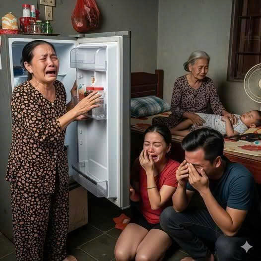 Con dâu bận đi công tác, để cháu cho bà nội trông, trở về thấy nhà cửa vẫn ngăn nắp, cháu ngủ ngon, nhưng mở tủ lạnh ra thì mẹ trẻ bỗng g;ào kh;óc ng;;ất lịm
