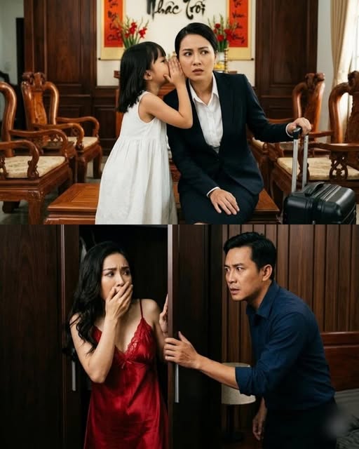 Đi công tác 1 tuần trở về, con gái 5t ra đón bảo: ‘Mẹ ơi, bố gi;ấu cô nào ở trong tủ quần áo ấy”