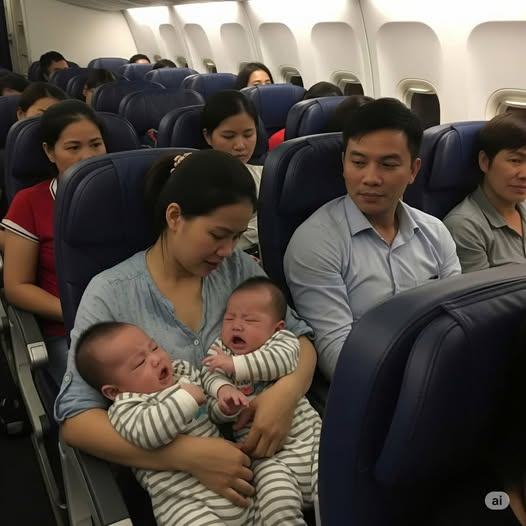 Người mẹ đ/ơn th/ân bị mắ/ng m/ỏ vì để 2 con si;nh đôi khóc trên máy bay, đúng lúc không biết phải làm sao thì người đàn ông ngồi ghế bên cạnh đã đưa ra một yêu cầu khiến cô sữ/ng ng/ười